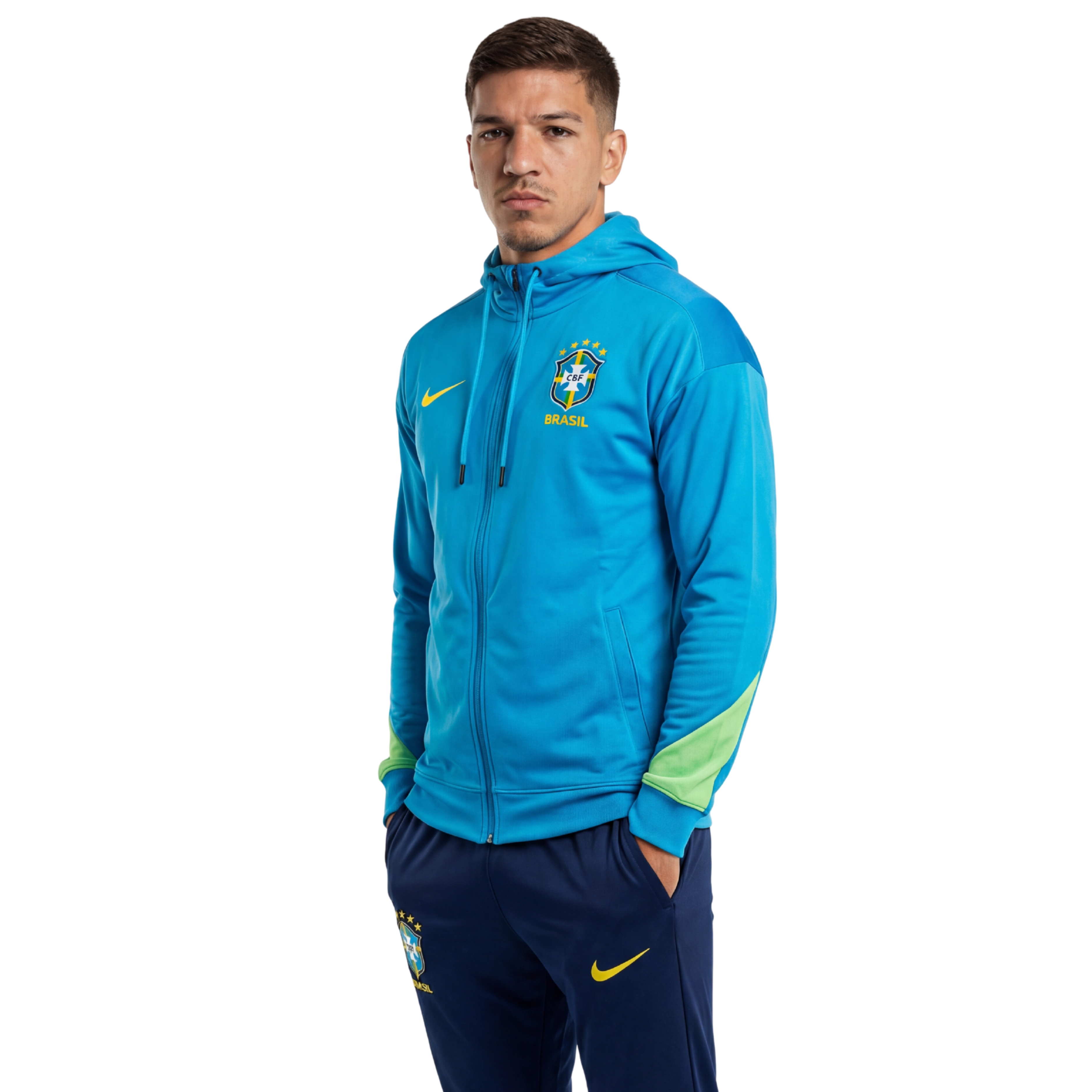 Conjunto Agasalho Treino Brasil 24/25 - Azul