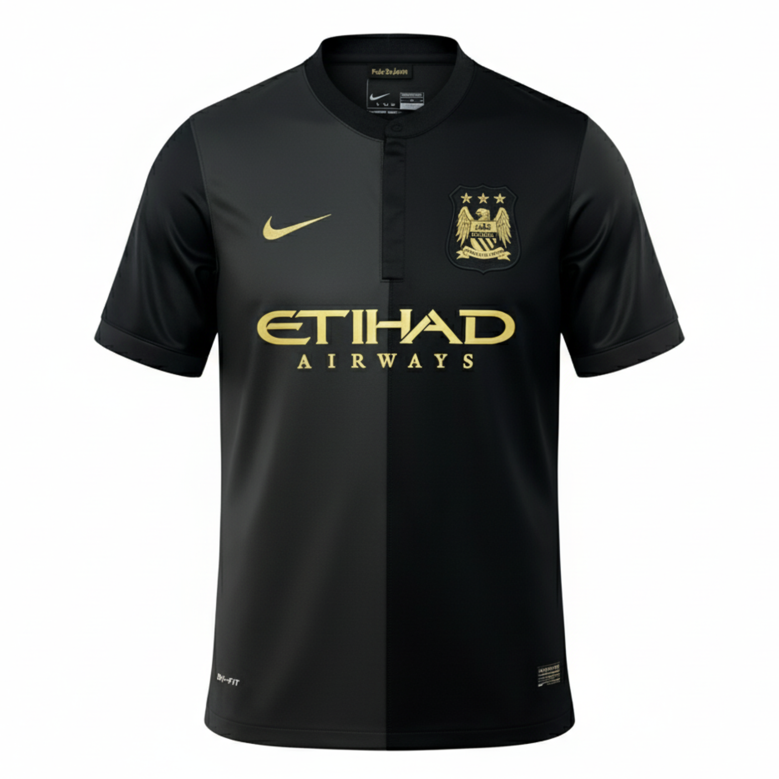 Camisa Manchester City Away 13/14 Retrô - Preta