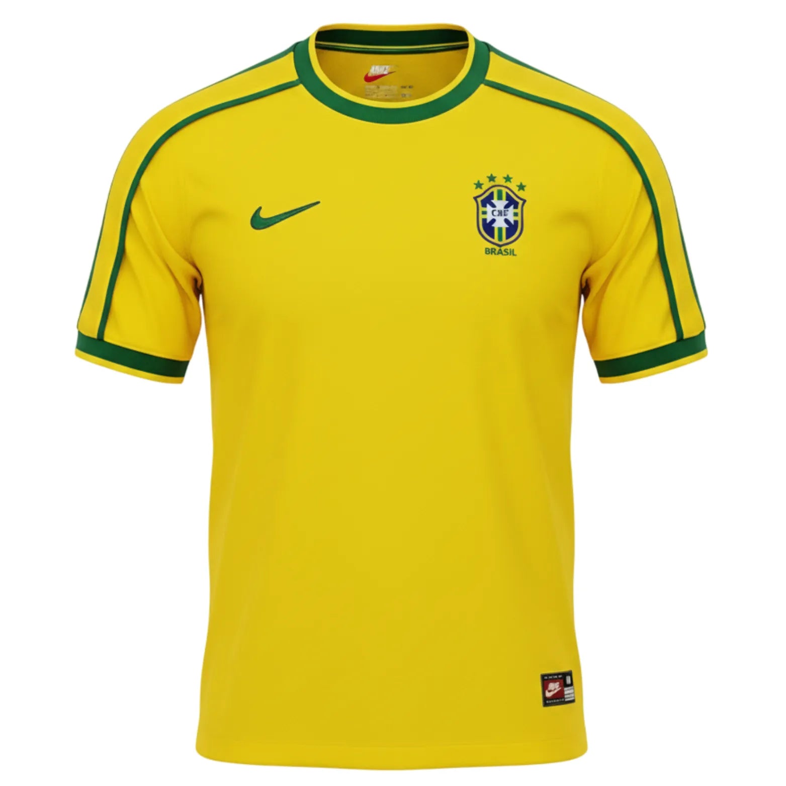 Camisa Brasil Home 1998 Retrô - Amarela