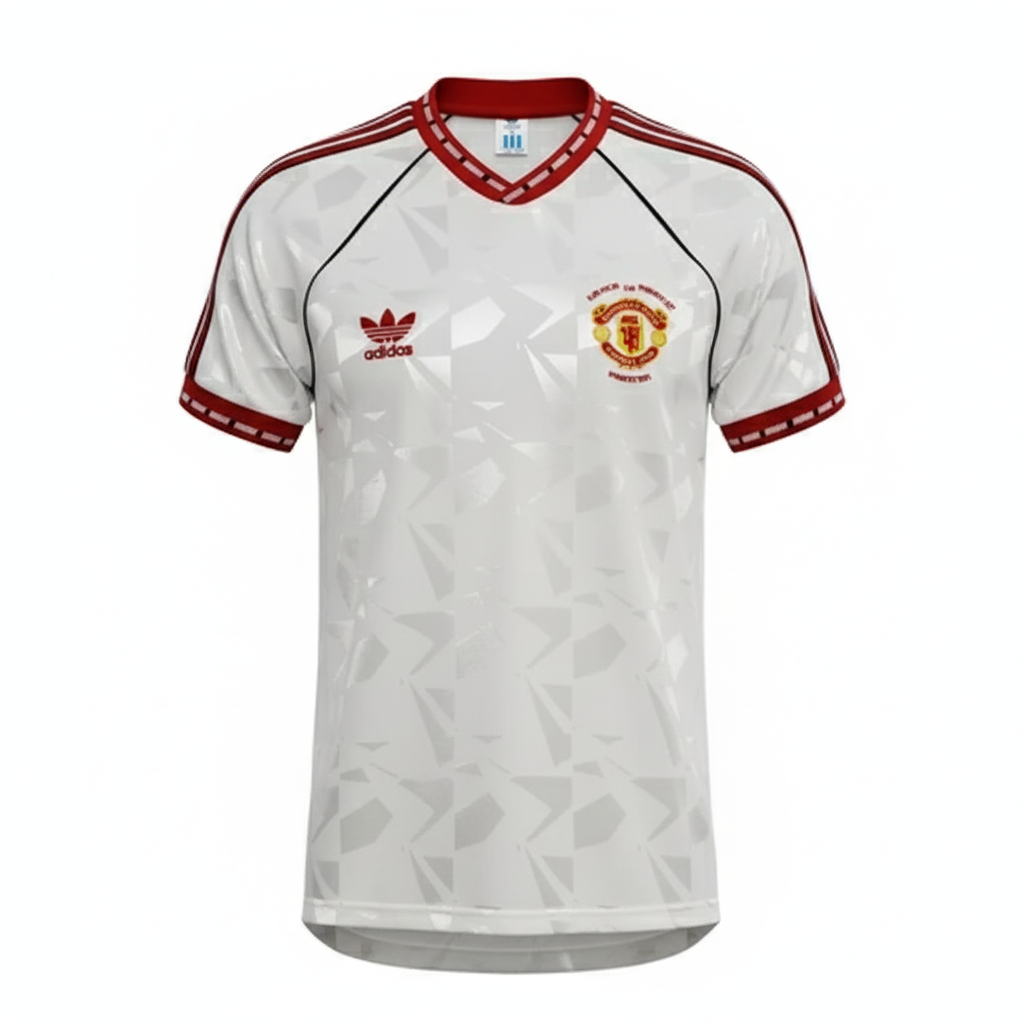 Camisa Manchester United 1991 Retrô - Branca