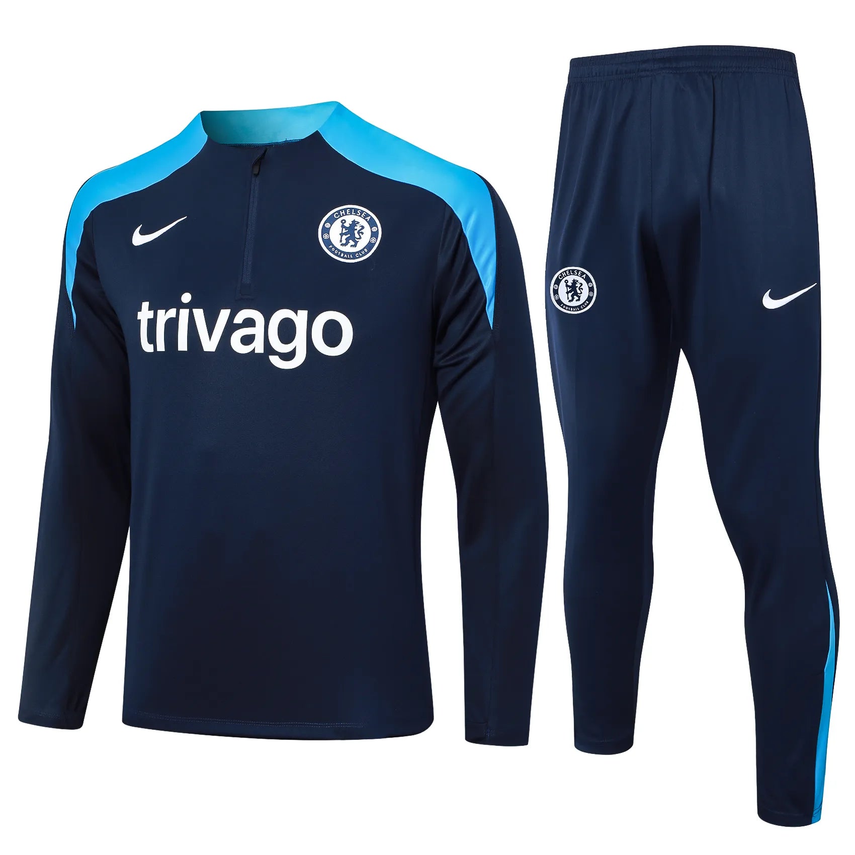 Conjunto Agasalho Treino Chelsea 24/25 - Azul Escuro