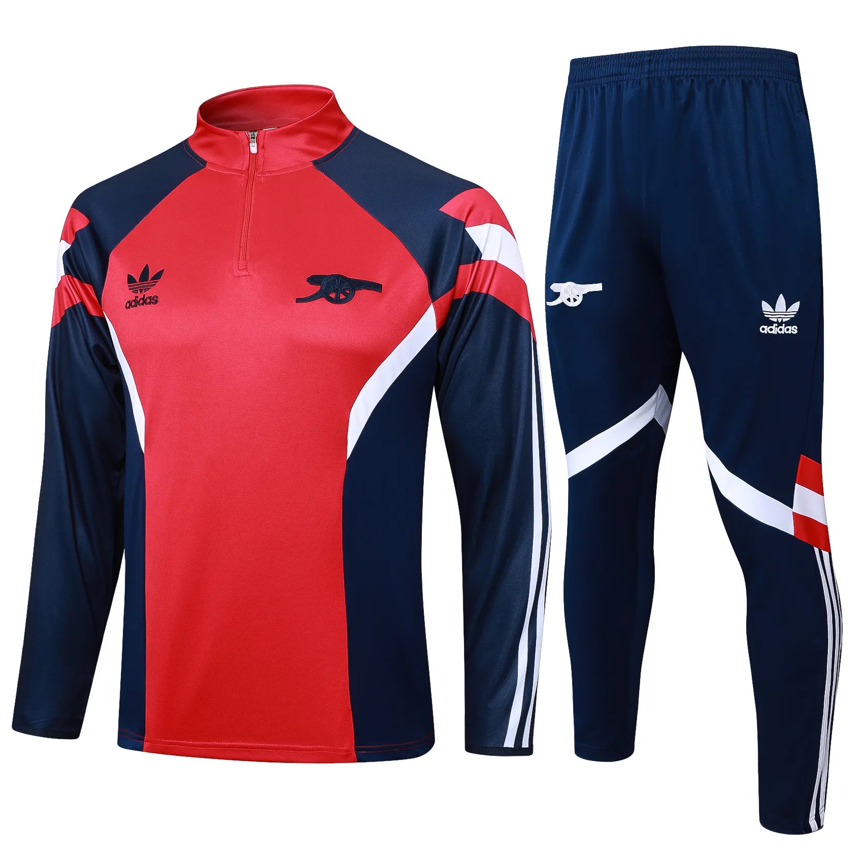Conjunto Agasalho Treino Arsenal 24/25 - Vermelho e Azul Escuro