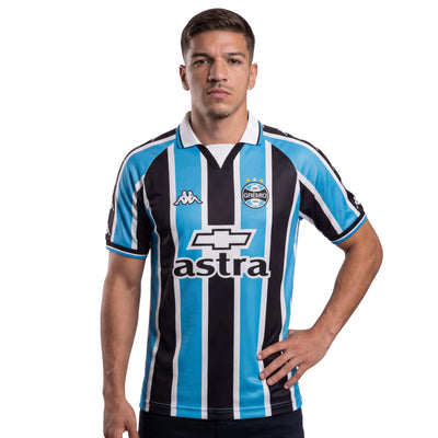 Camisa Grêmio Home 2000 Retrô - Azul e Preta