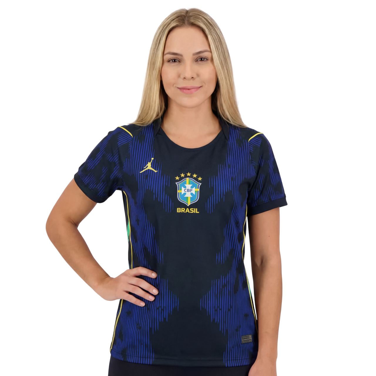 Camisa Brasil Feminina Away 2026 - Azul