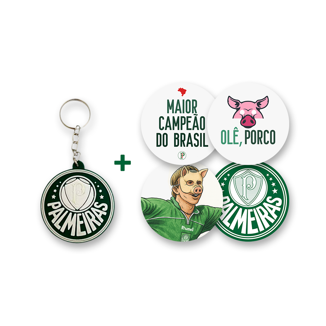 Kit Chaveiro + Adesivos Palmeiras