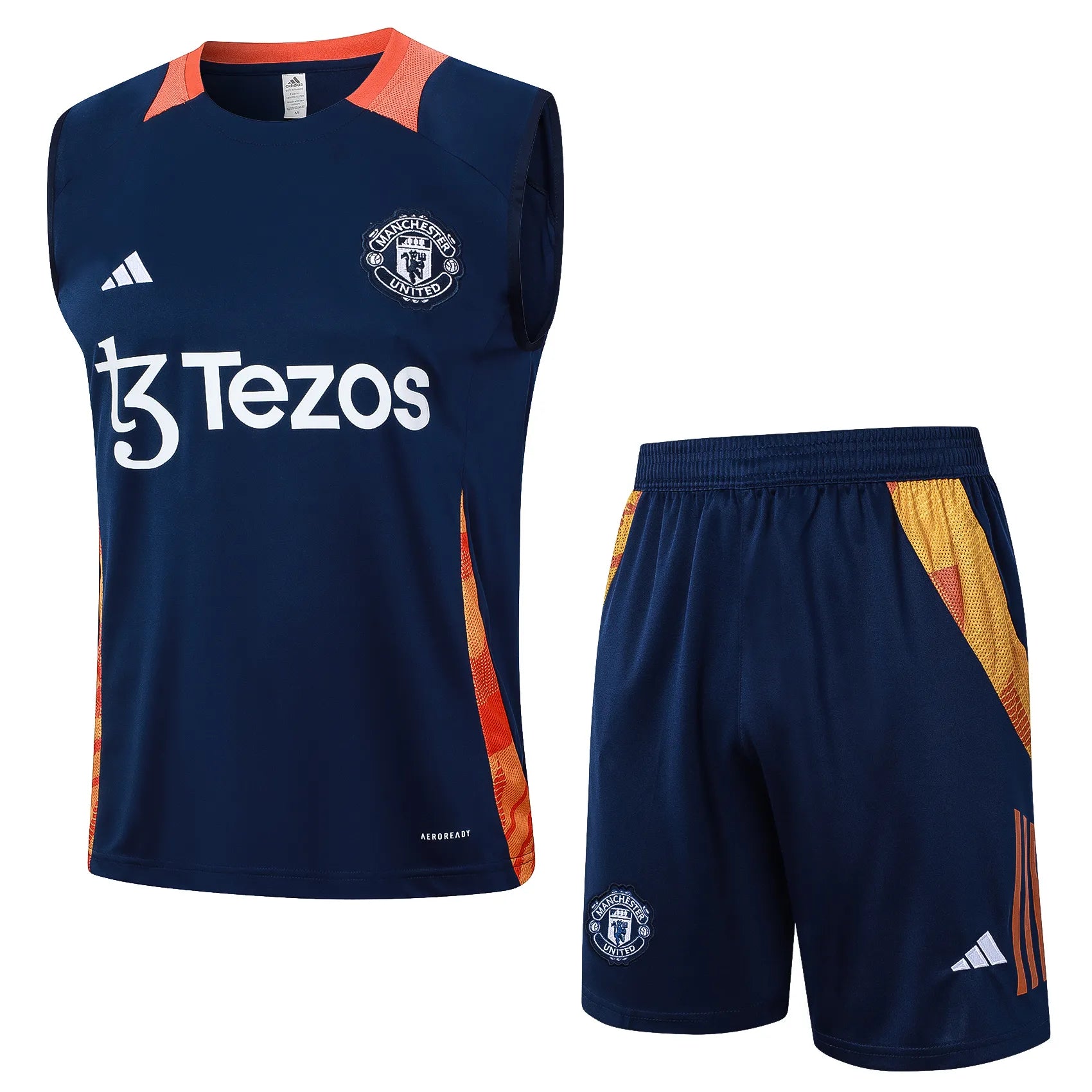 Conjunto Manchester United Treino Regata 24/25 - Azul Escuro